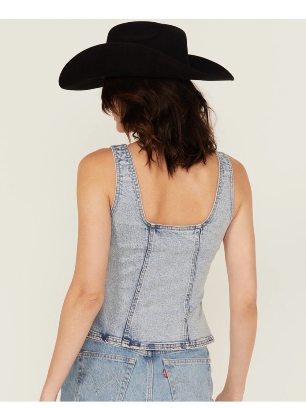 Blue B Denim Top Size Small - Picture 4 of 5